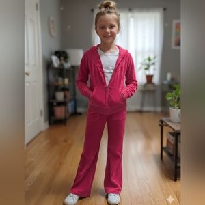 GAP Kids Fuchsia Velour Tracksuit